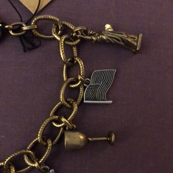 Patricia Nash World Traveler USA Charm Bracelet RGLDSOX NWT - Picture 10 of 12